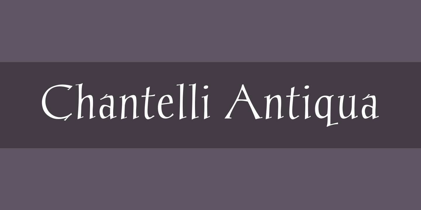 Przykładowa czcionka Chantelli Antiqua #1